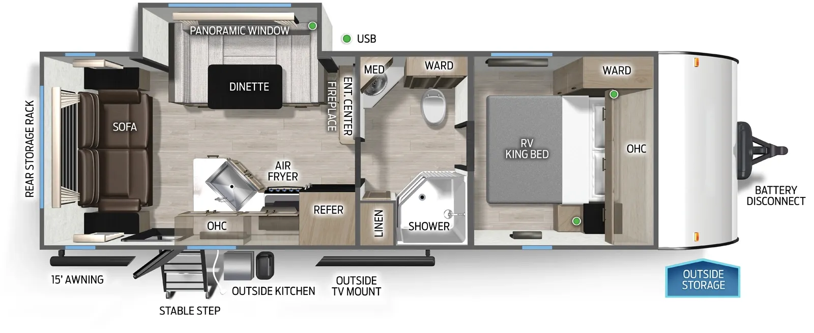 2026 Forest River CASCADE 23MK - Floor plan