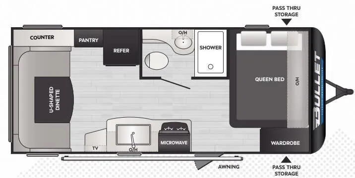 Keystone Bullet Classic 1900RD floor plan