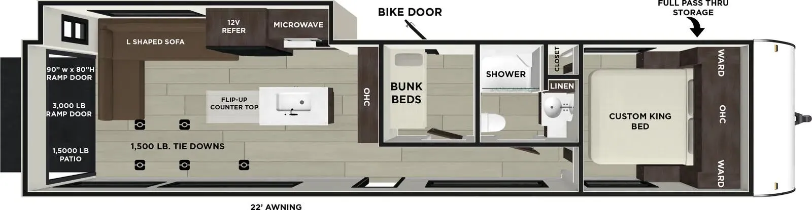Forest River Wildwood FSX Max Series 30VC floor plan
