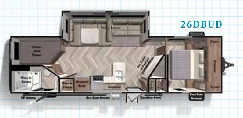Forest River Salem 26DBUD floor plan