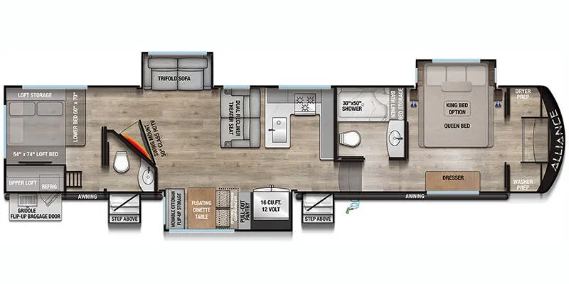 2025 Alliance RV Avenue 38DBL - Floor plan