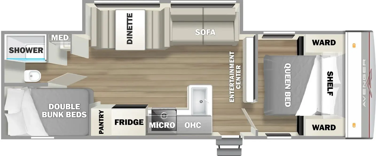 Prime Time Avenger LE 26DBSLE floor plan
