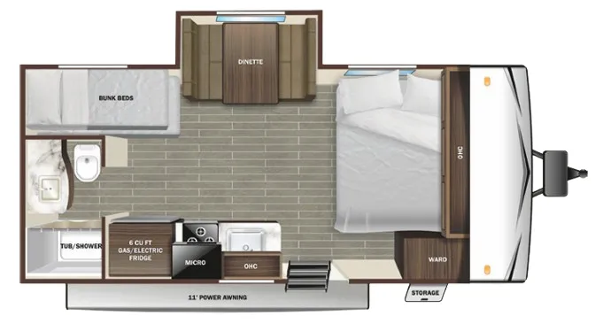 Starcraft Autumn Ridge 180BHS floor plan