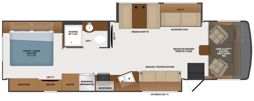 Fleetwood Flex 35R floor plan