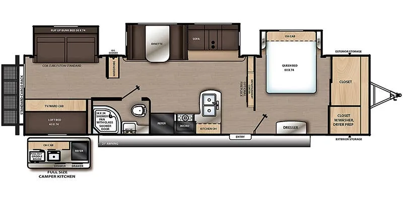2024 Coachmen Catalina Legacy Edition 343BHTS floor plan
