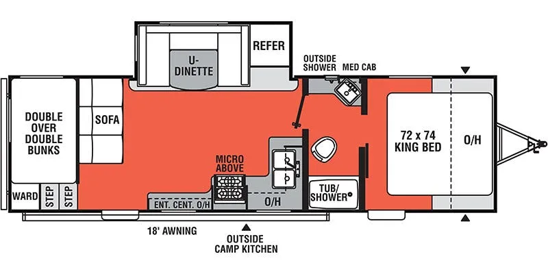 Forest River Independence Trail 262DBS floor plan