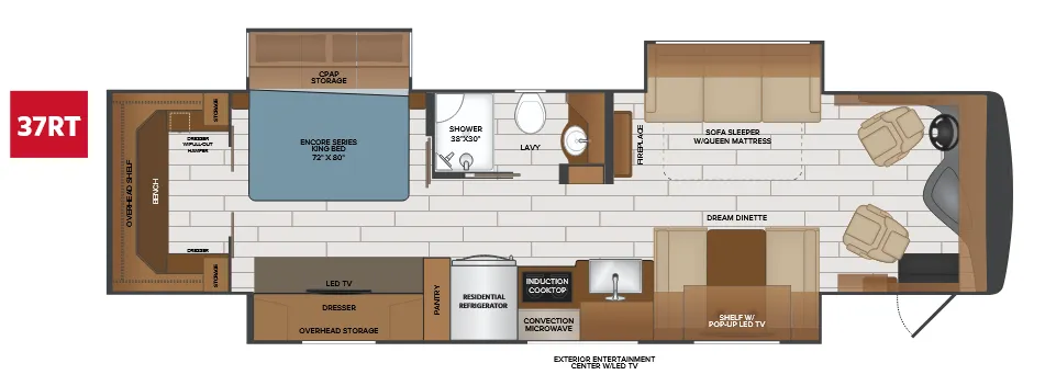 Fleetwood Frontier GTX 37RT floor plan