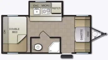 Pacific Coachworks Mighty Lite 17FD floor plan