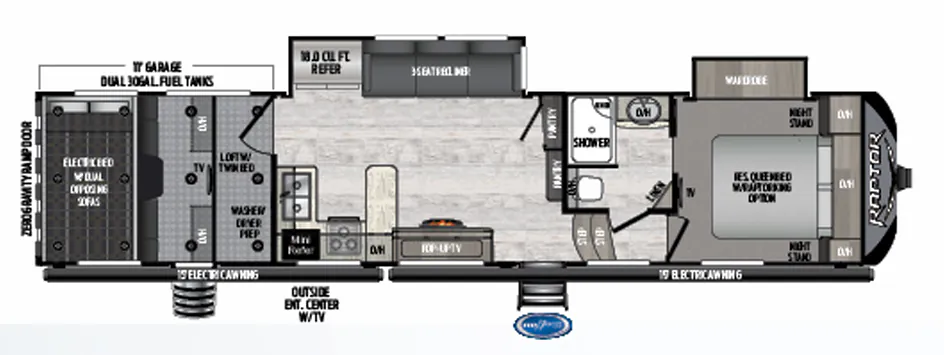 Keystone Raptor 351 floor plan