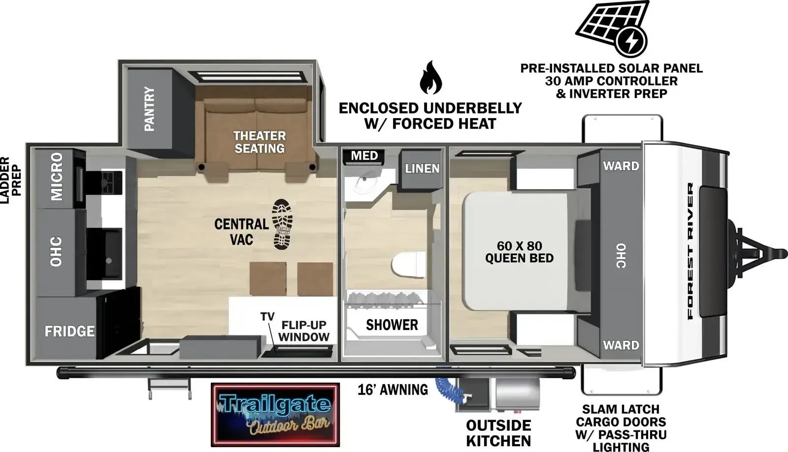 Forest River IBEX 19BRK floor plan