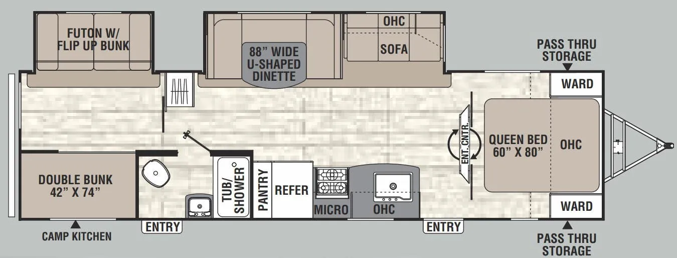 Coachmen Freedom Express Ultra Lite 310 BHDS floor plan