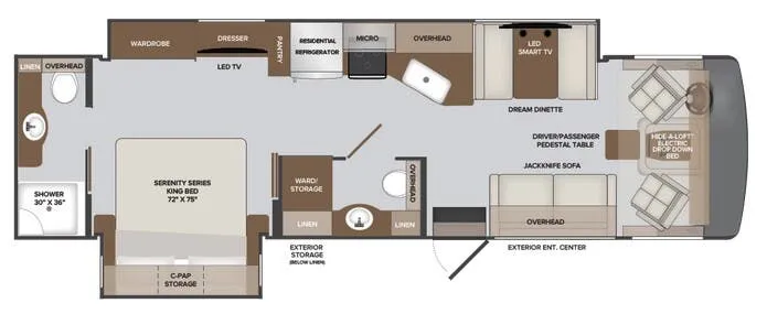 2026 Holiday Rambler Invicta 33HB - Floor plan