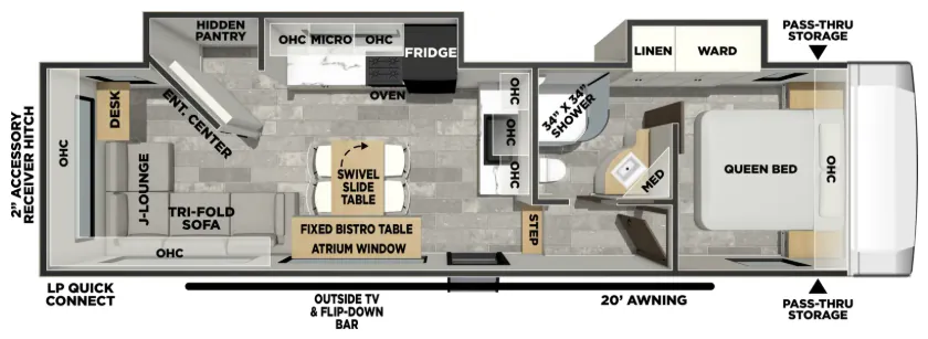 Shasta Phoenix Lite 27BAR floor plan