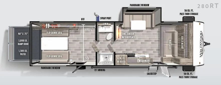 Forest River Wildwood FSX 280RT floor plan