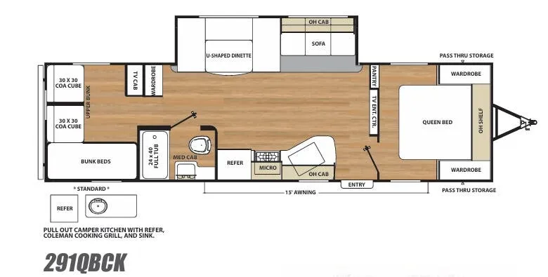 Coachmen Catalina SBX 291QBCK floor plan