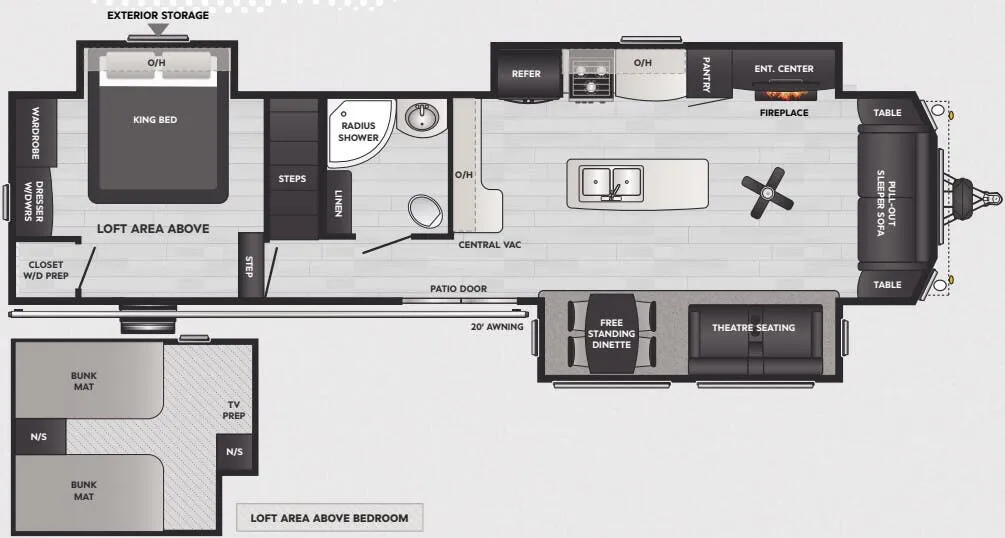 Keystone Retreat 39LOFT floor plan