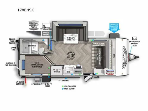 2022 Forest River Wildwood FSX 178BHSK, Photos photo 2