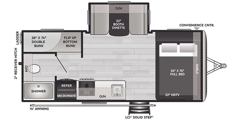 2025 Keystone Outback OBX 18BHS - Floor plan