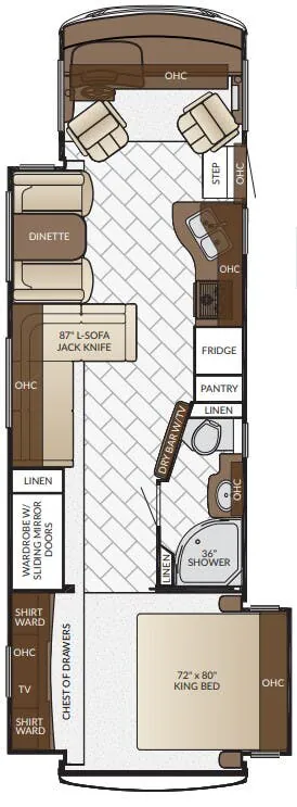 Newmar Bay Star 3401 floor plan