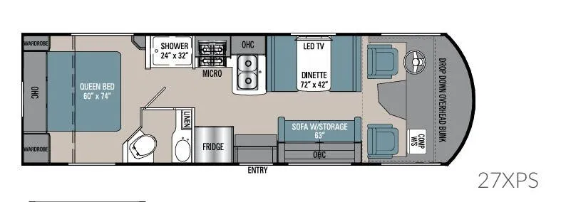 Coachmen Pursuit 27XPS floor plan
