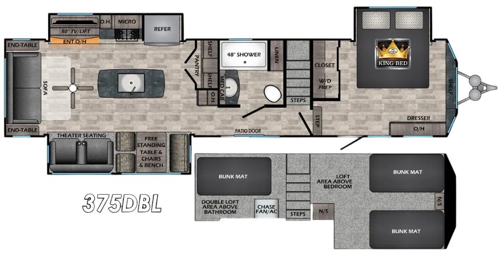 CrossRoads Hampton 375DBL floor plan