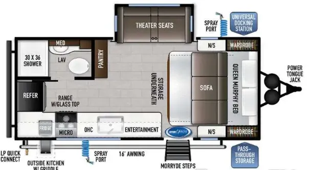 East to West Della Terra 180MB floor plan