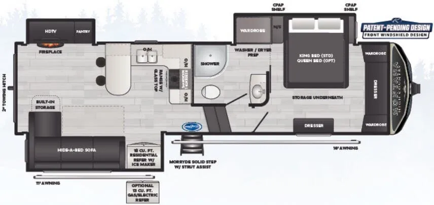 2022 Keystone Montana High Country 281CK floor plan