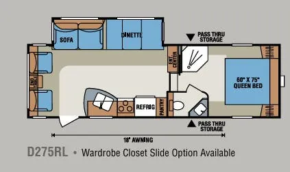 K-Z Durango 1500 D275RL floor plan