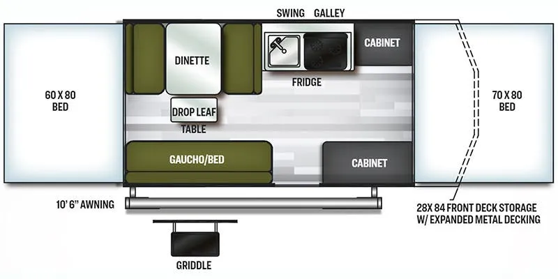 2022 Forest River Rockwood Extreme Sports Package 2280BHESP - Floor plan
