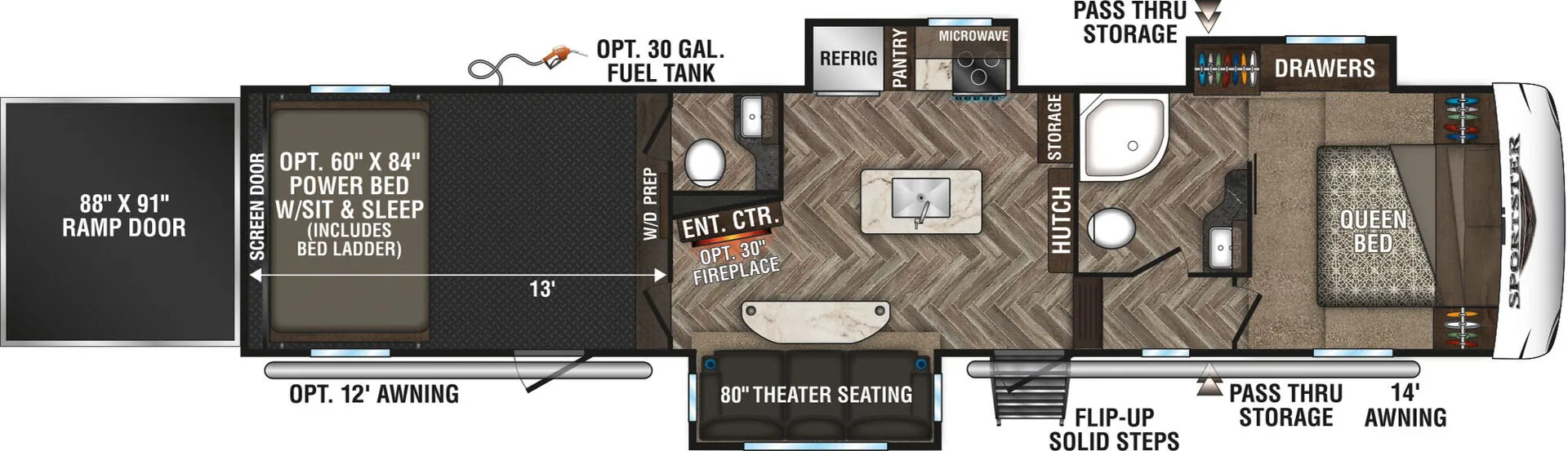 K-Z Sportster 353TH13 floor plan