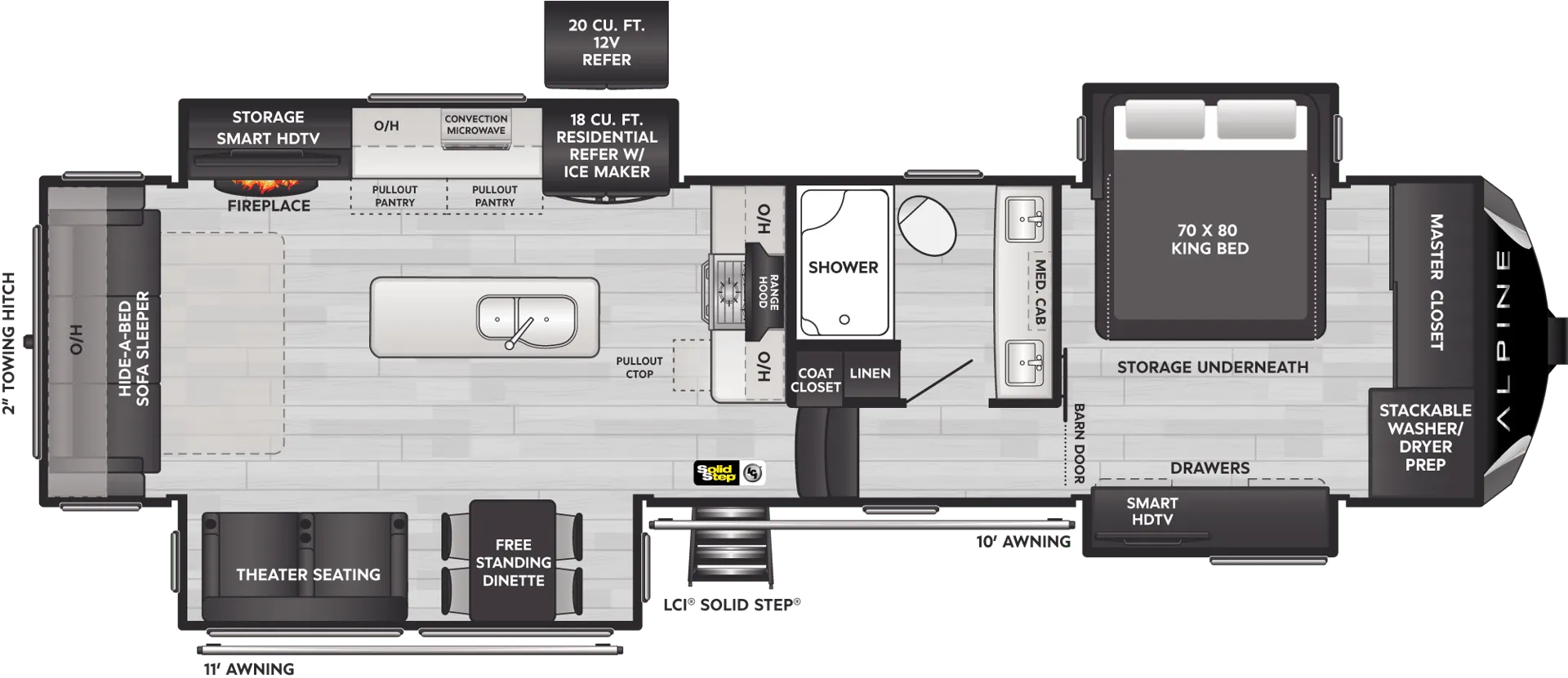 2024 Keystone Alpine 3303CK - Floor plan