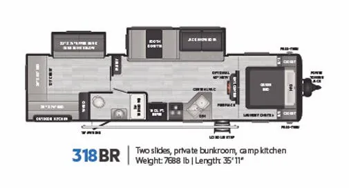 Keystone Hideout 318BR exterior