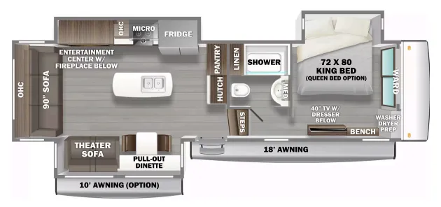 Forest River Riverstone Reserve 3410PMK floor plan