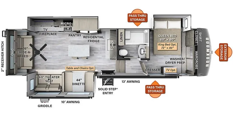 2023 Forest River Rockwood Signature Ultra Lite 8288SB floor plan