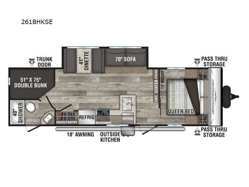 2021 K-Z Sportsmen SE 261BHKSE floor plan