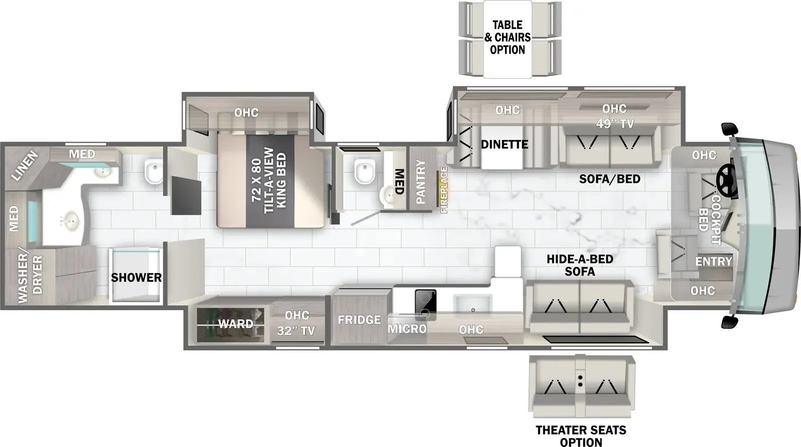 Forest River Berkshire XL 40H floor plan