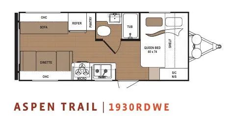 Dutchmen Aspen Trail 1930RDWE floor plan