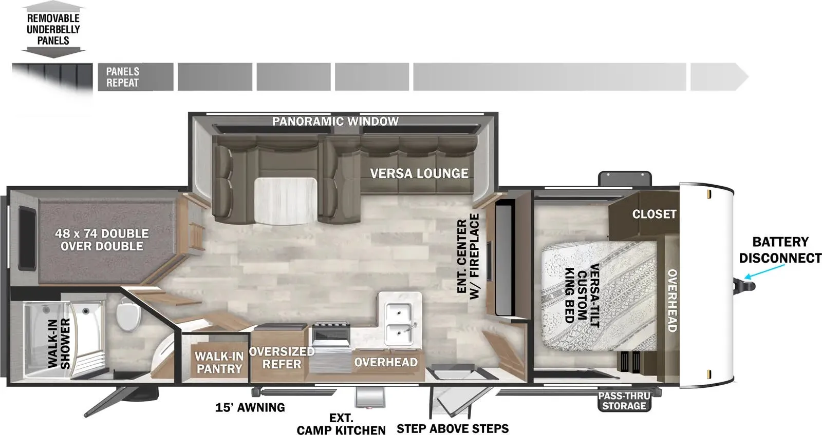 Forest River Salem Cruise Lite 263BHXL floor plan