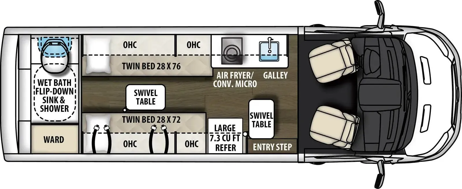 Coachmen Beyond 22RBBC floor plan