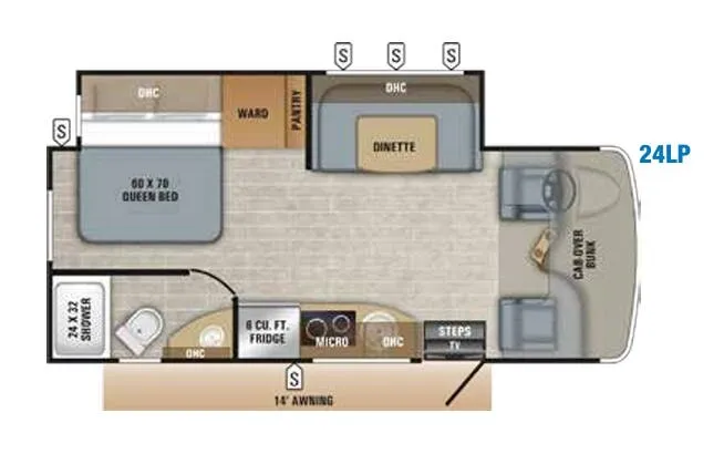 Jayco Melbourne Prestige 24LP floor plan