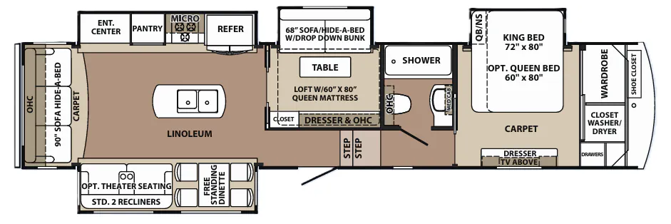 Forest River Blue Ridge 3780LF floor plan