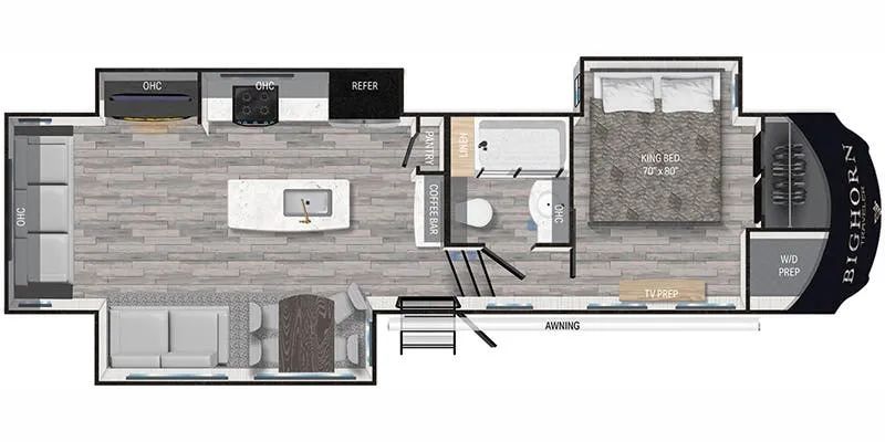 Heartland Bighorn Traveler BHTR 32 RS floor plan
