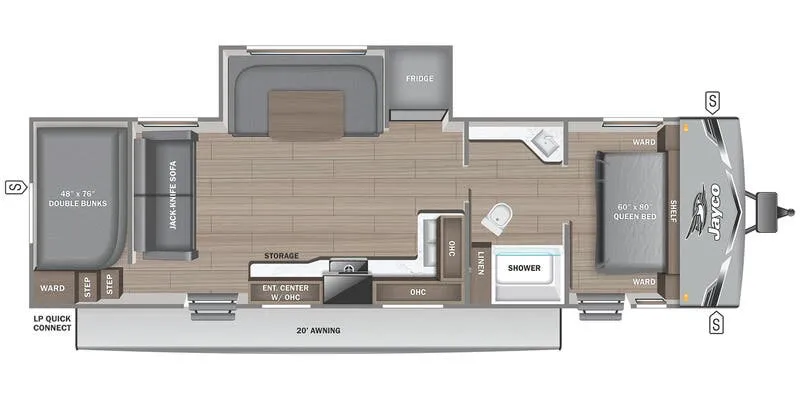2025 Jayco Jay Flight 287BHS - Floor plan