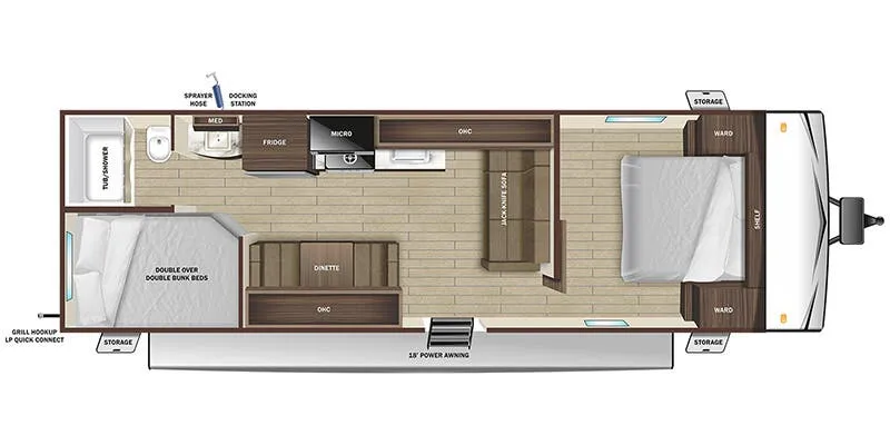 Starcraft Autumn Ridge 26BHW floor plan