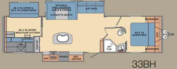 Shasta Revere 33BH floor plan