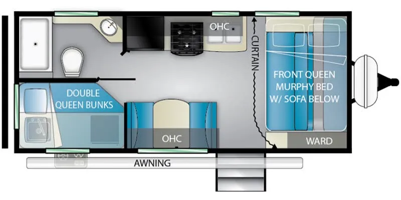Heartland Mallard M180BH floor plan