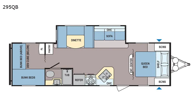 2019 Dutchmen Coleman Lantern 295QB - Floor plan