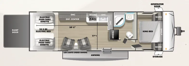 2024 Forest River Shockwave 2730RLX - Floor plan