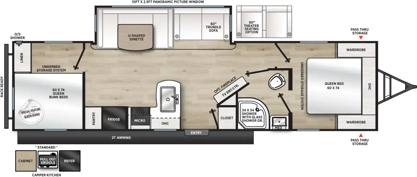 Coachmen Catalina Legacy Edition 293TQBSCK floor plan