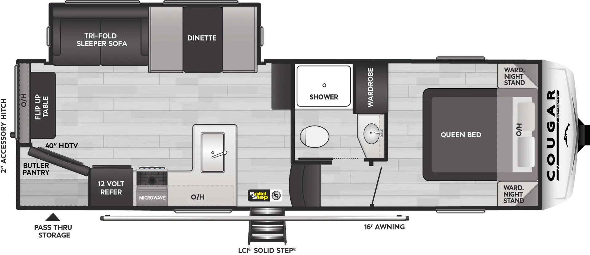2024 Keystone Cougar 2400RE - Floor plan